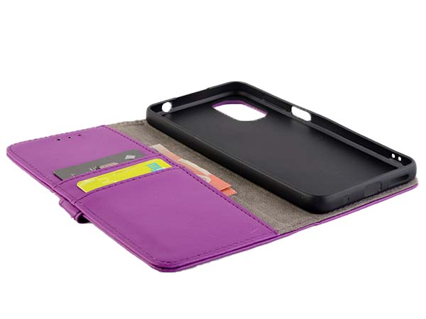 Synthetic Leather Wallet Case with Stand for Nokia G21 - Purple