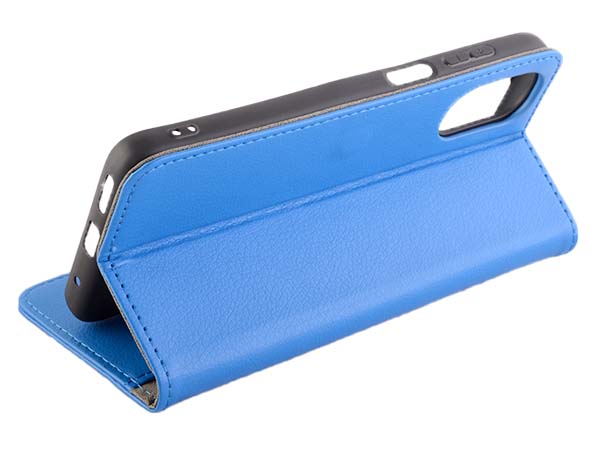 Synthetic Leather Wallet Case with Stand for Nokia G21 - Blue
