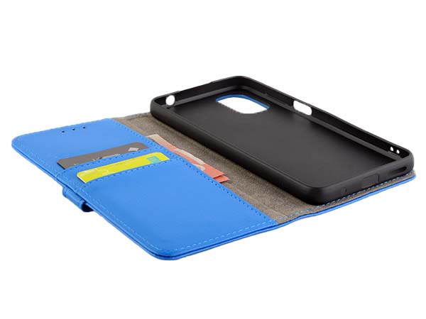 Synthetic Leather Wallet Case with Stand for Nokia G21 - Blue