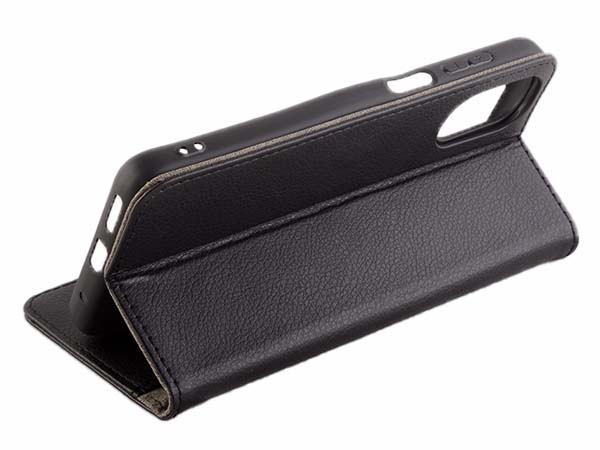 Synthetic Leather Wallet Case with Stand for Nokia G21 - Black