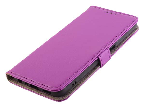 Synthetic Leather Wallet Case with Stand for OPPO A96/A76 4G - Purple