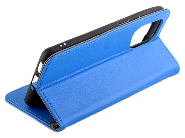 Synthetic Leather Wallet Case with Stand for OPPO Find X5 - Blue