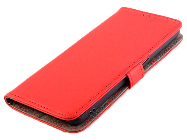 Synthetic Leather Wallet Case with Stand for OPPO Find X5 - Red