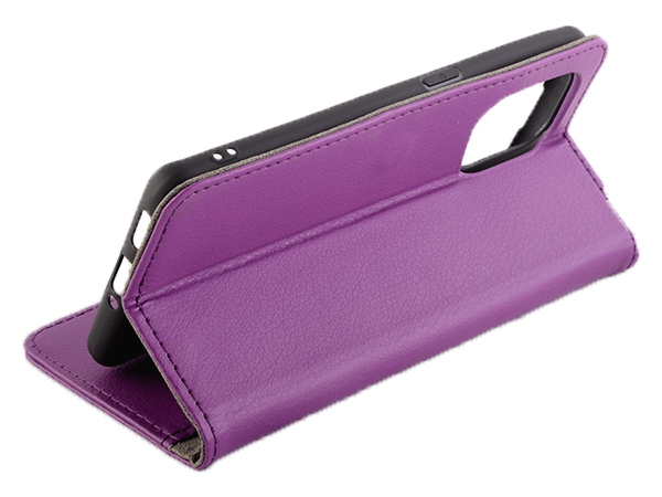 Synthetic Leather Wallet Case with Stand for OPPO Find X5 - Purple