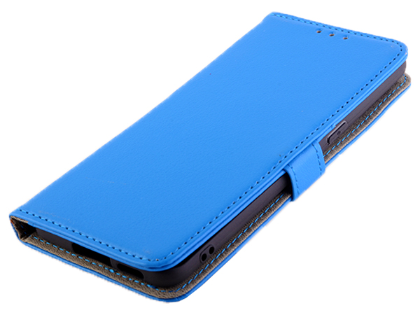 Synthetic Leather Wallet Case with Stand for OPPO Find X5 Pro - Blue