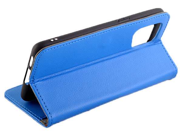 Synthetic Leather Wallet Case with Stand for OPPO Find X5 Pro - Blue