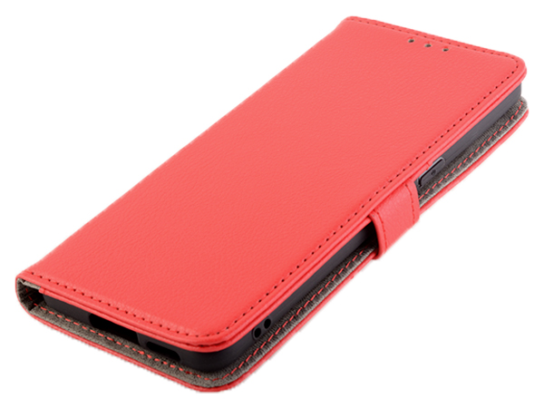 Synthetic Leather Wallet Case with Stand for OPPO Find X5 Pro - Red
