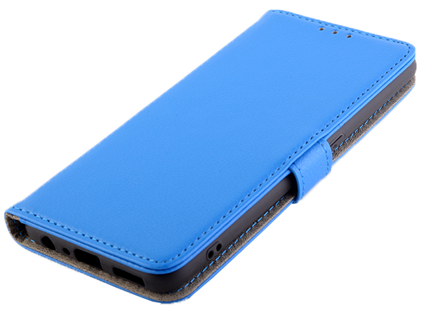 Synthetic Leather Wallet Case with Stand for OPPO Find X5 Lite 5G - Blue