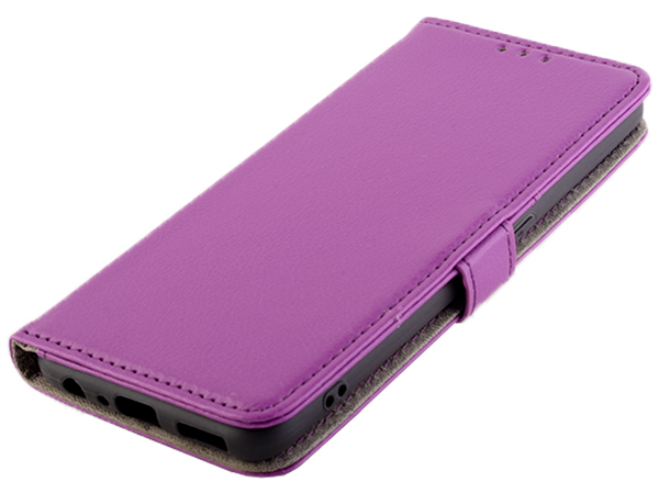 Synthetic Leather Wallet Case with Stand for OPPO Find X5 Lite 5G - Purple