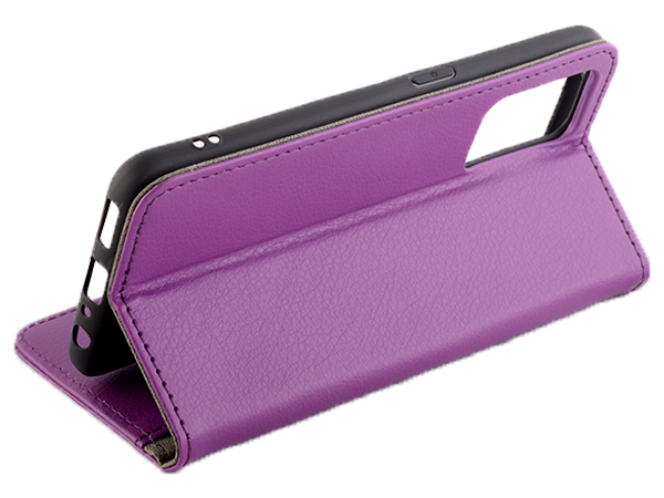 Synthetic Leather Wallet Case with Stand for OPPO Find X5 Lite 5G - Purple