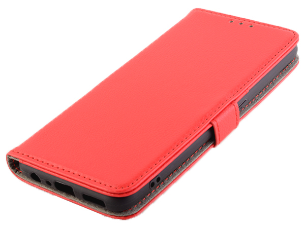 Synthetic Leather Wallet Case with Stand for OPPO Find X5 Lite 5G - Red