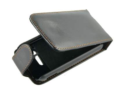 Synthetic Leather Flip Case for LG KM900 - Black