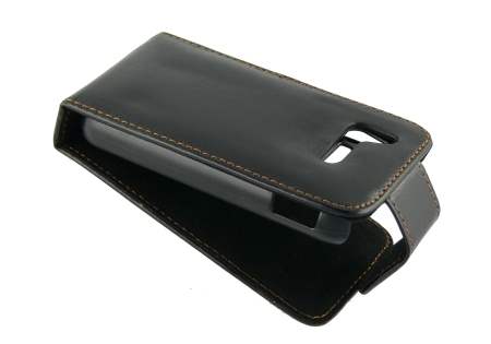 Synthetic Leather Flip Case for LG KM900 - Black
