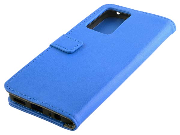 Synthetic Leather Wallet Case with Stand for vivo Y55 5G - Blue Leather Wallet Case
