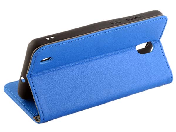 Synthetic Leather Wallet Case with Stand for Nokia C01 Plus - Blue