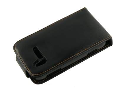 Synthetic Leather Flip Case for LG KM900 - Black
