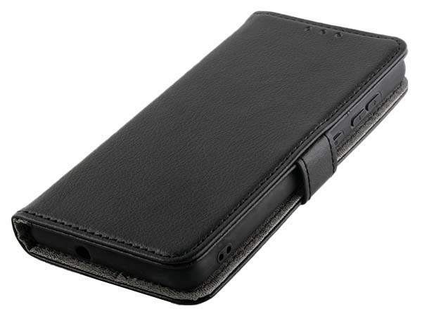 Synthetic Leather Wallet Case with Stand for Nokia C01 Plus - Black