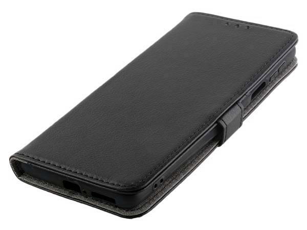 Synthetic Leather Wallet Case with Stand for Motorola Edge 30 Pro - Black