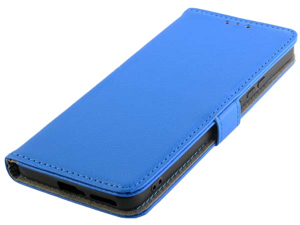 Synthetic Leather Wallet Case with Stand for Motorola Edge 30 - Blue