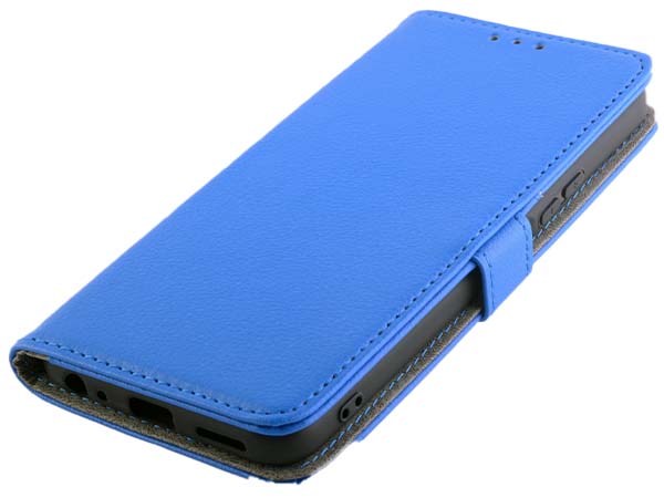 Synthetic Leather Wallet Case with Stand for vivo Y55 5G - Blue