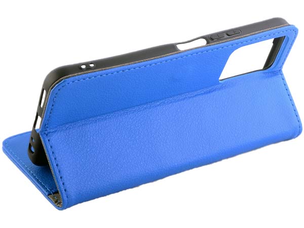 Synthetic Leather Wallet Case with Stand for vivo Y55 5G - Blue
