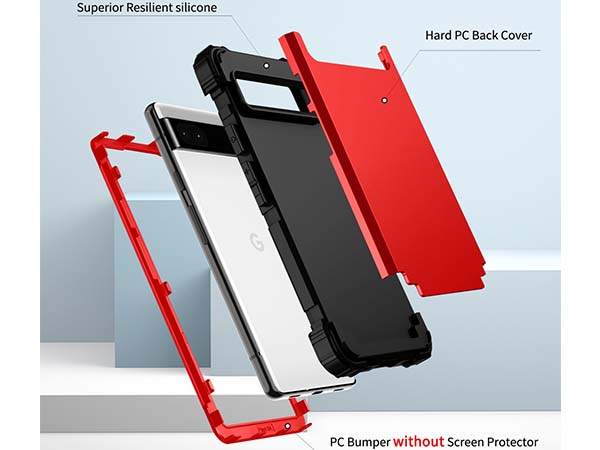 Defender Case for Google Pixel 6a - Red