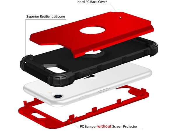 Defender Case for iPhone SE 2 / SE 3 - Red