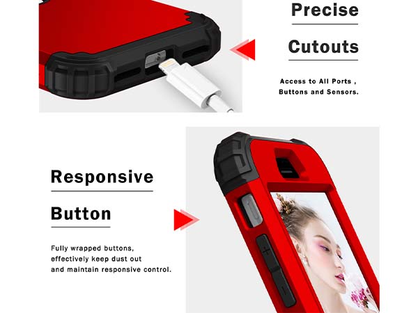 Defender Case for iPhone SE 2 / SE 3 - Red
