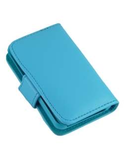 F480 Side Synthetic Leather Flip Case - Blue