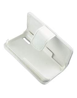 F480 Side Synthetic Leather Flip Case - White