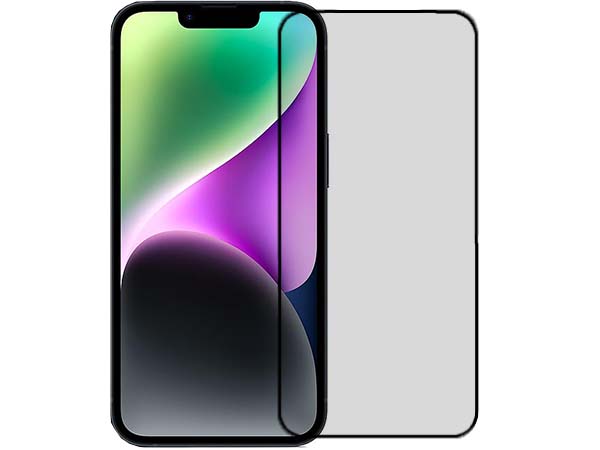 3D Full Coverage Tempered Glass Screen Protector for iPhone 14 - Black Screen Protector