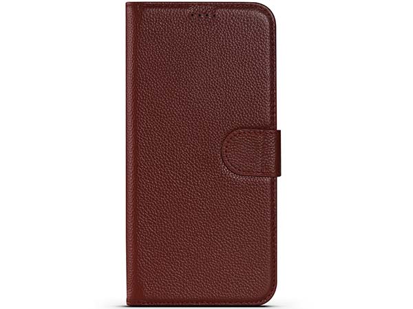 Premium Leather Wallet Case for Apple iPhone 14 - Rosewood