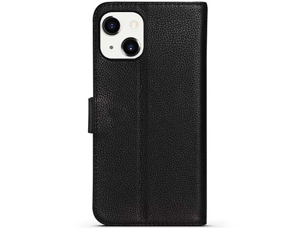 Premium Leather Wallet Case for Apple iPhone 14 - Black Leather Wallet Case