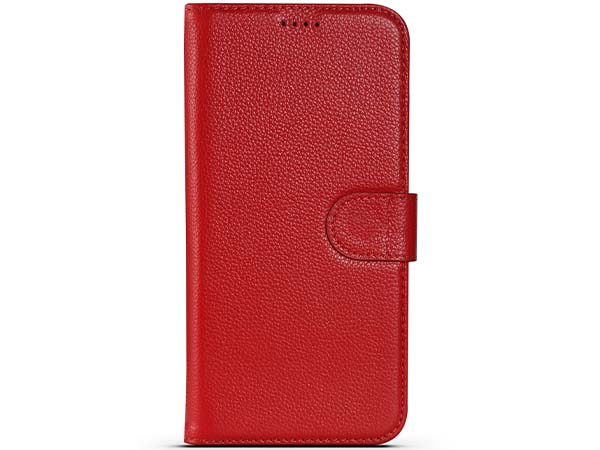 Premium Leather Wallet Case for Apple iPhone 14 - Red