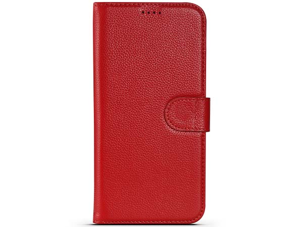 Premium Leather Wallet Case for Apple iPhone 14 Pro Max - Red