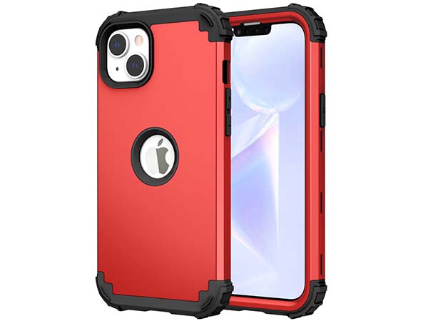 Defender Case for iPhone 14 Plus - Red Impact Case