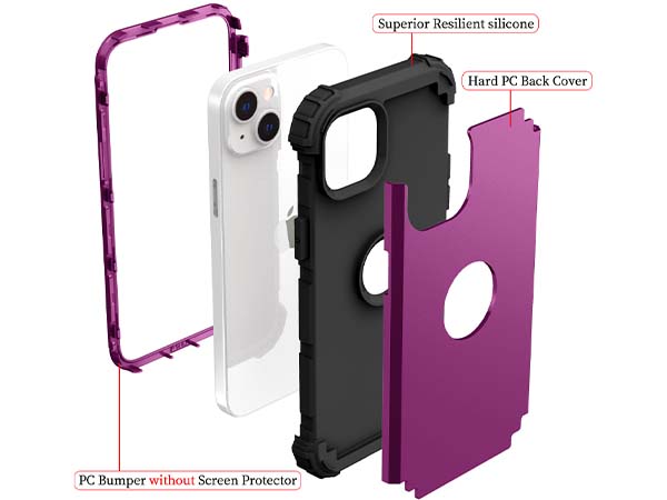 Defender Case for iPhone 14 Plus - Plum