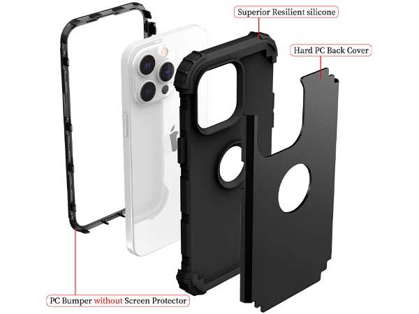 Defender Case for iPhone 14 Pro - Black