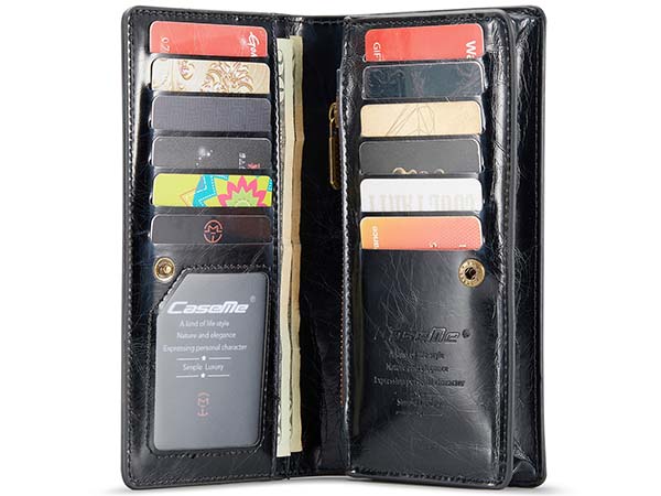 CaseMe Slim Wallet With Mobile Pouch - Blue/Black