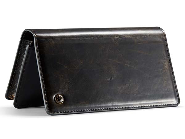 CaseMe Slim Wallet With Mobile Pouch - Dark Brown