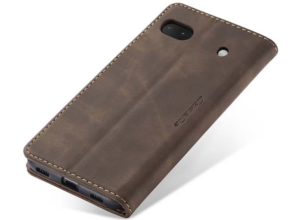 CaseMe Slim Synthetic Leather Wallet Case with Stand for Google Pixel 6a - Chocolate