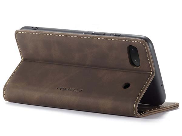 CaseMe Slim Synthetic Leather Wallet Case with Stand for Google Pixel 6a - Chocolate
