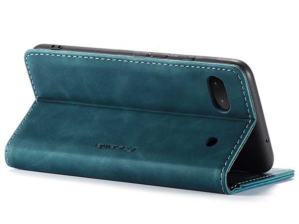CaseMe Slim Synthetic Leather Wallet Case with Stand for Google Pixel 6a - Teal