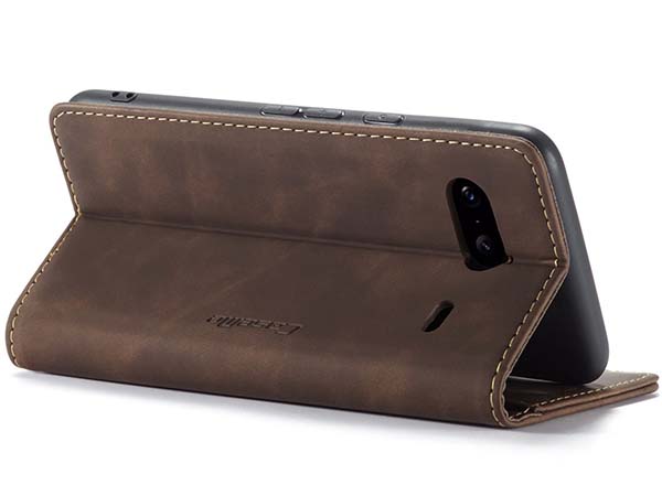 CaseMe Slim Synthetic Leather Wallet Case with Stand for Google Pixel 7 - Chocolate