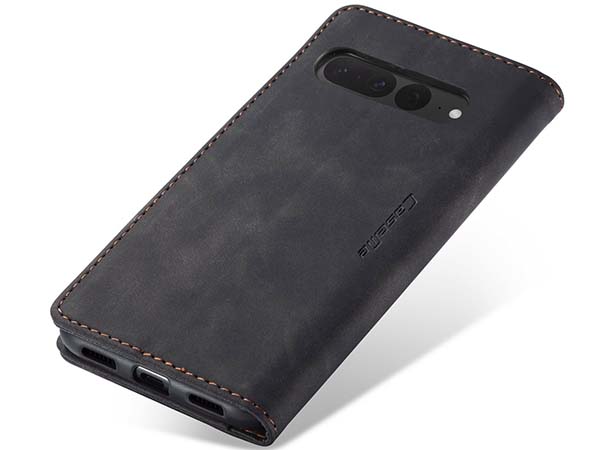 CaseMe Slim Synthetic Leather Wallet Case with Stand for Google Pixel 7 Pro - Charcoal