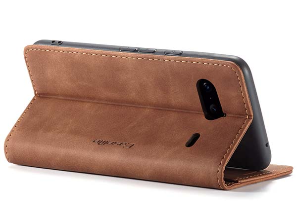 CaseMe Slim Synthetic Leather Wallet Case with Stand for Google Pixel 7 - Tan