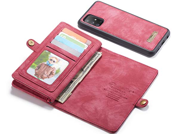 CaseMe 2-in-1 Synthetic Leather Wallet Case for Samsung Galaxy A51 - Pink/Blush