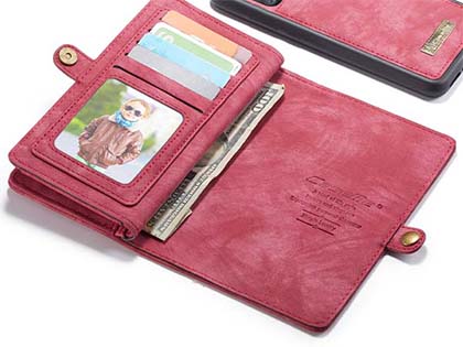 CaseMe 2-in-1 Synthetic Leather Wallet Case for Samsung Galaxy S20 - Pink/Blush