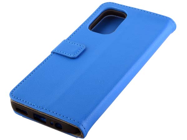 Synthetic Leather Wallet Case with Stand for Nokia G60 - Blue Leather Wallet Case