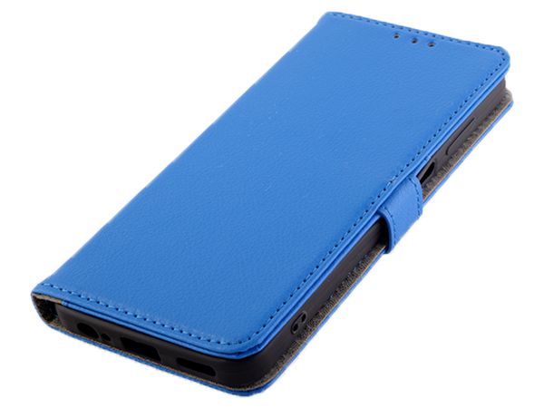 Synthetic Leather Wallet Case with Stand for Nokia G60 - Blue